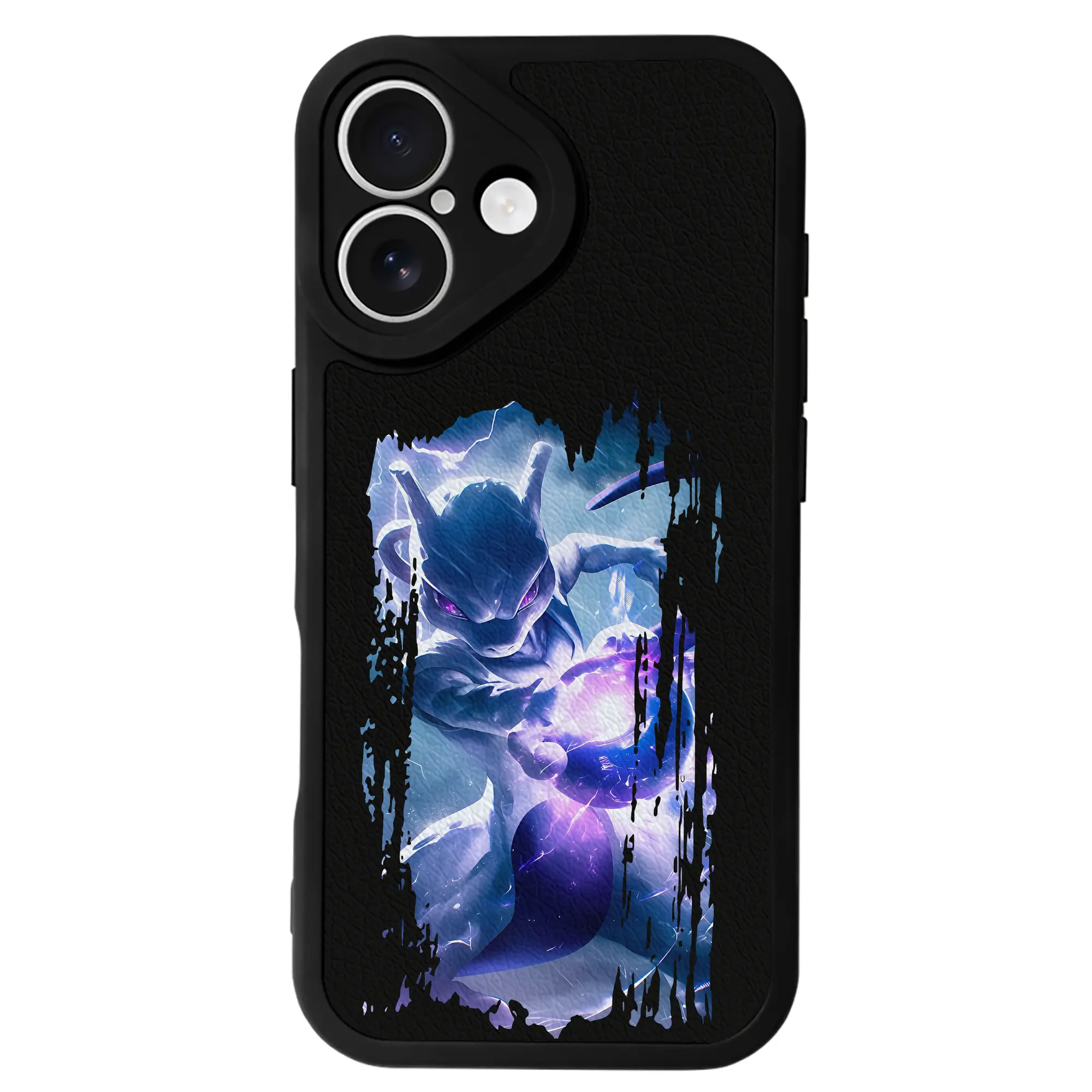 ポケモン グッズ,ミュウツー - IPhone 16シリーズ対応 ・ シリコンスマホケース ・ レザー調 ・ 高精度フィット ・ 耐衝撃 ・ ワイヤレス充電対応 ・ 精密カット